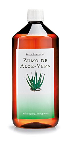 Aloe-Vera Zumo Puro 99,7% - 1 Litro - únicamente del Gel Interior de la Planta para Aprovechar Todas Las propiedades del Aloe Vera y Sus Beneficios - Sanct Bernhard - Cebanatural