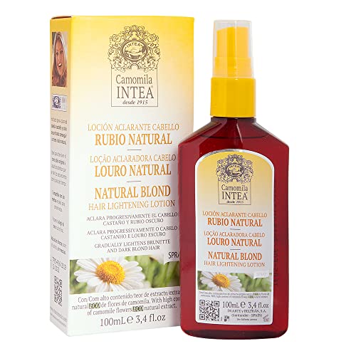 Camomila Intea – Loción aclarador de cabello Rubio Natural - Con extracto natural ecológico de manzanilla que aclara y protege el cabello – 100 ML